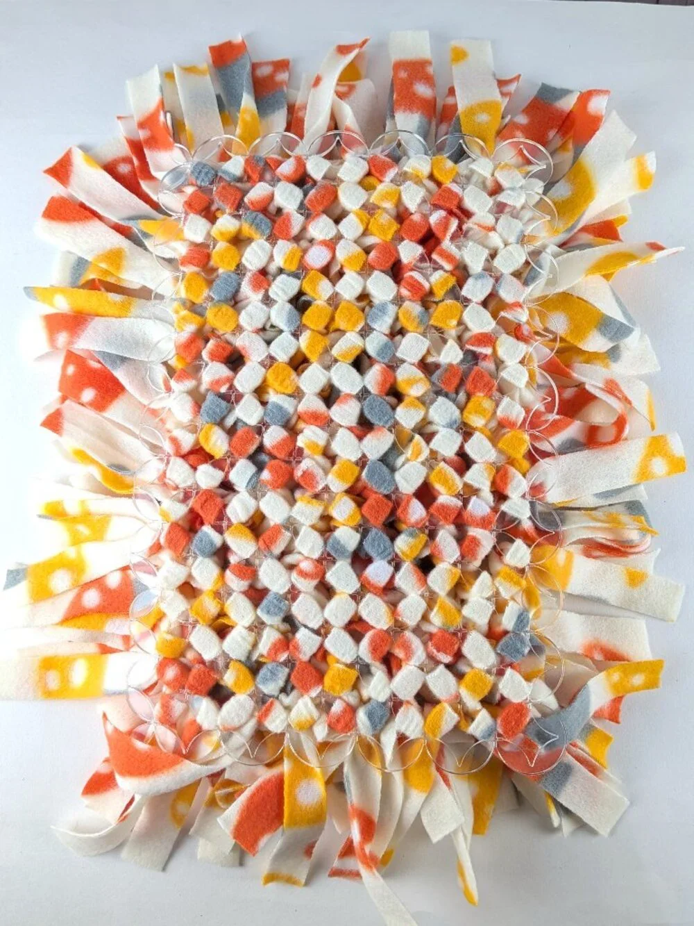 NEW Dog/Cat Snuffle Mat - Orange/Yellow Mushrooms #60